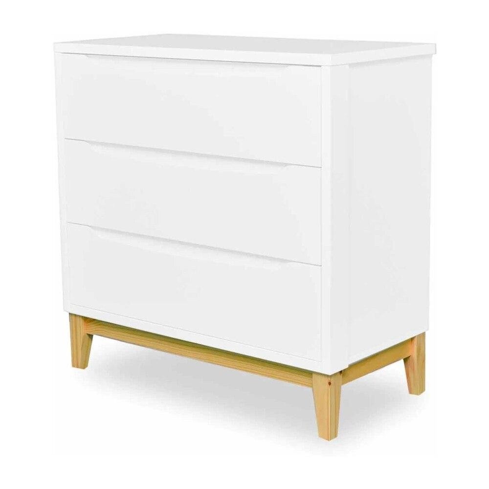 Comoda Infantil 3 Gavetas Multimoveis CR40025 Branco Acetinado