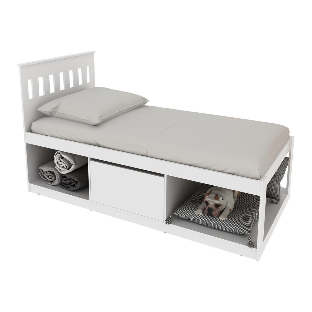 Cama Solteiro com 1 Porta e Nichos Espaco Pet Multimoveis CR40112