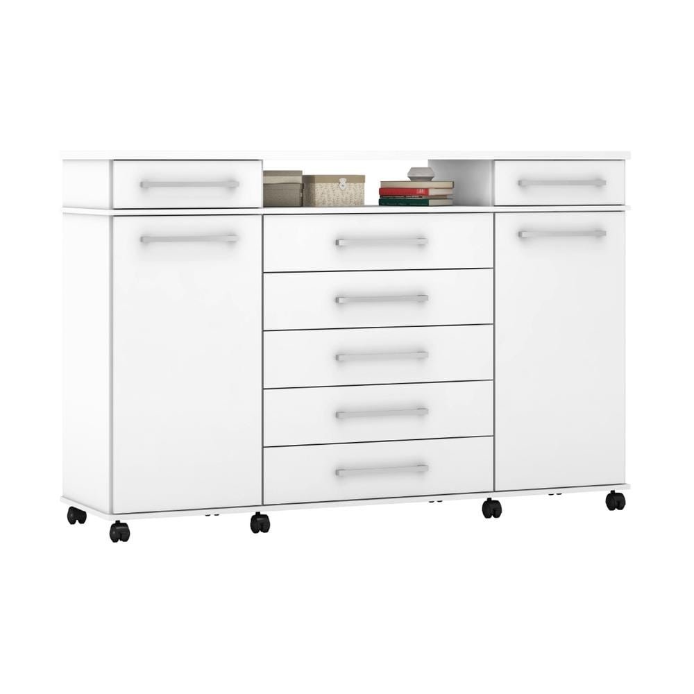 Comoda 2 Portas 7 Gavetas com Rodizios Multimoveis CR40117