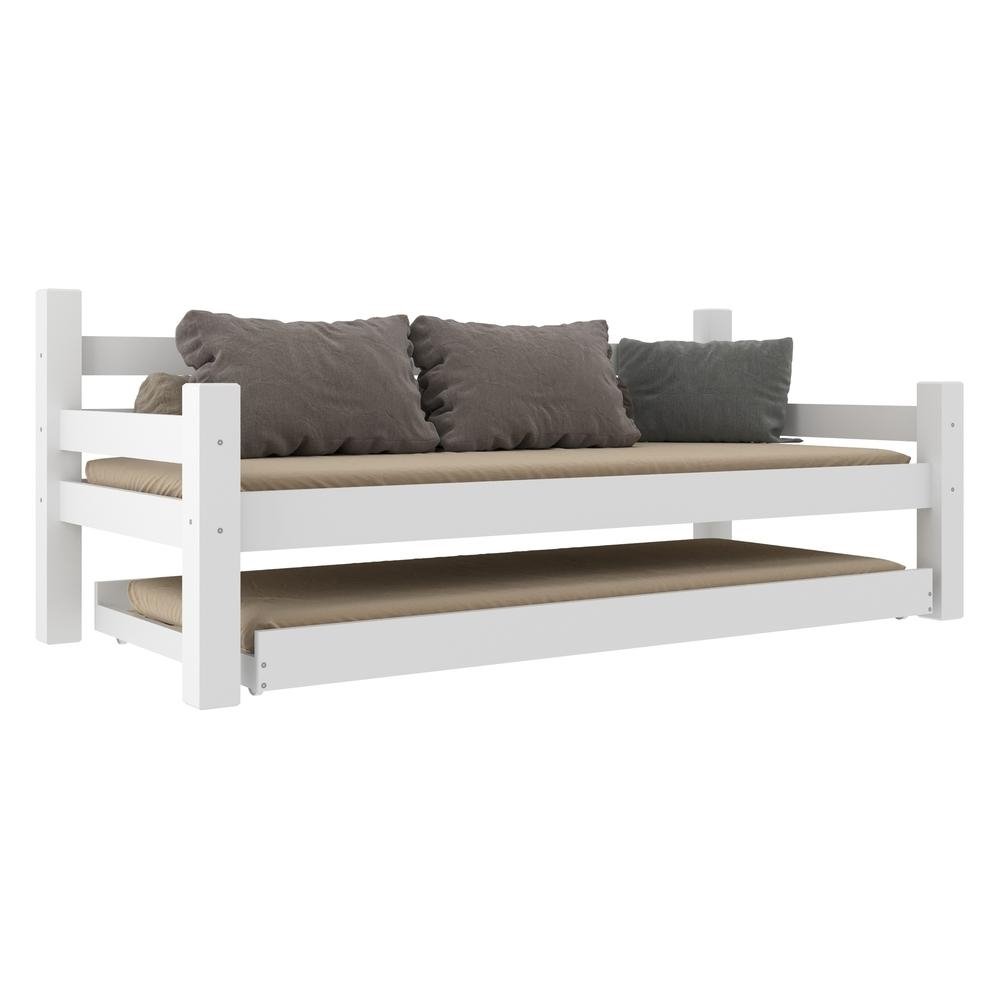 Bicama Madeira Macica para Colchao 78/88 x 188cm Paris Multimoveis CR4139 Branca