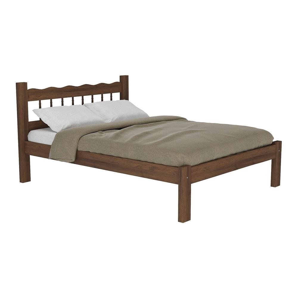 Cama Casal Madeira Macica para Colchao 128/138X188cm Capri Multimoveis CR4140 Imbuia