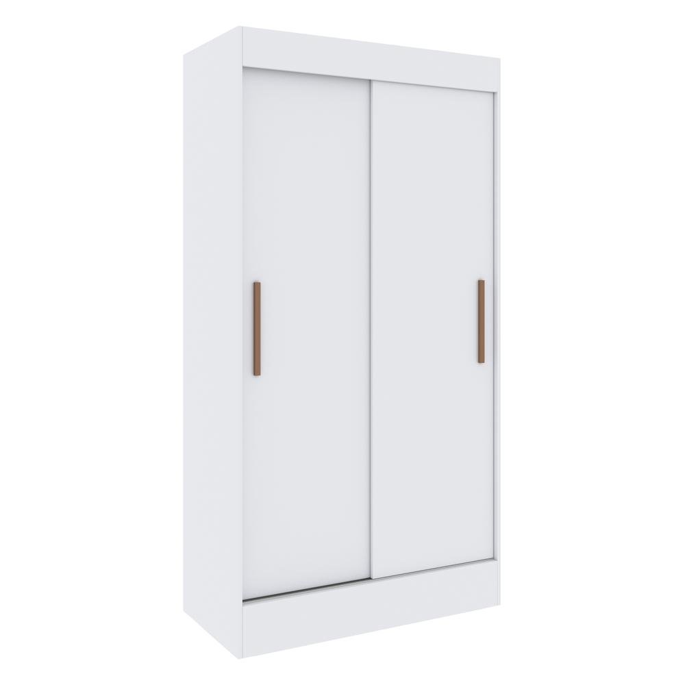 Guarda-Roupa 2 Portas Correr 2 Gavetas Milano Multimoveis CR4143 Branco