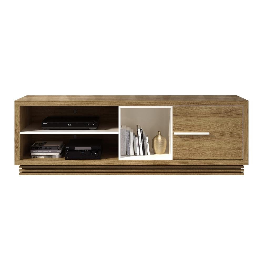 Rack TV 42" com 1 Porta Multimoveis CR45008 Natural/Off White