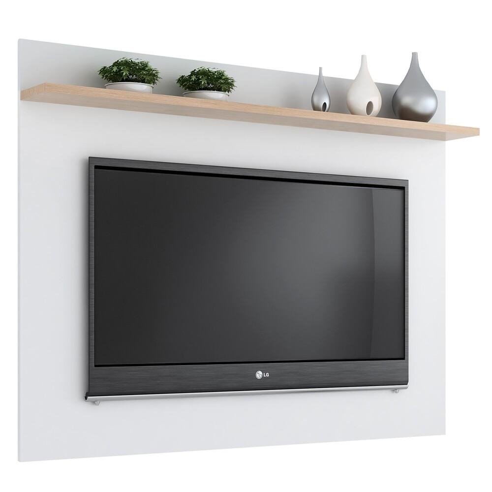 Painel TV 55" Multimoveis CR45111 Branco/Siena