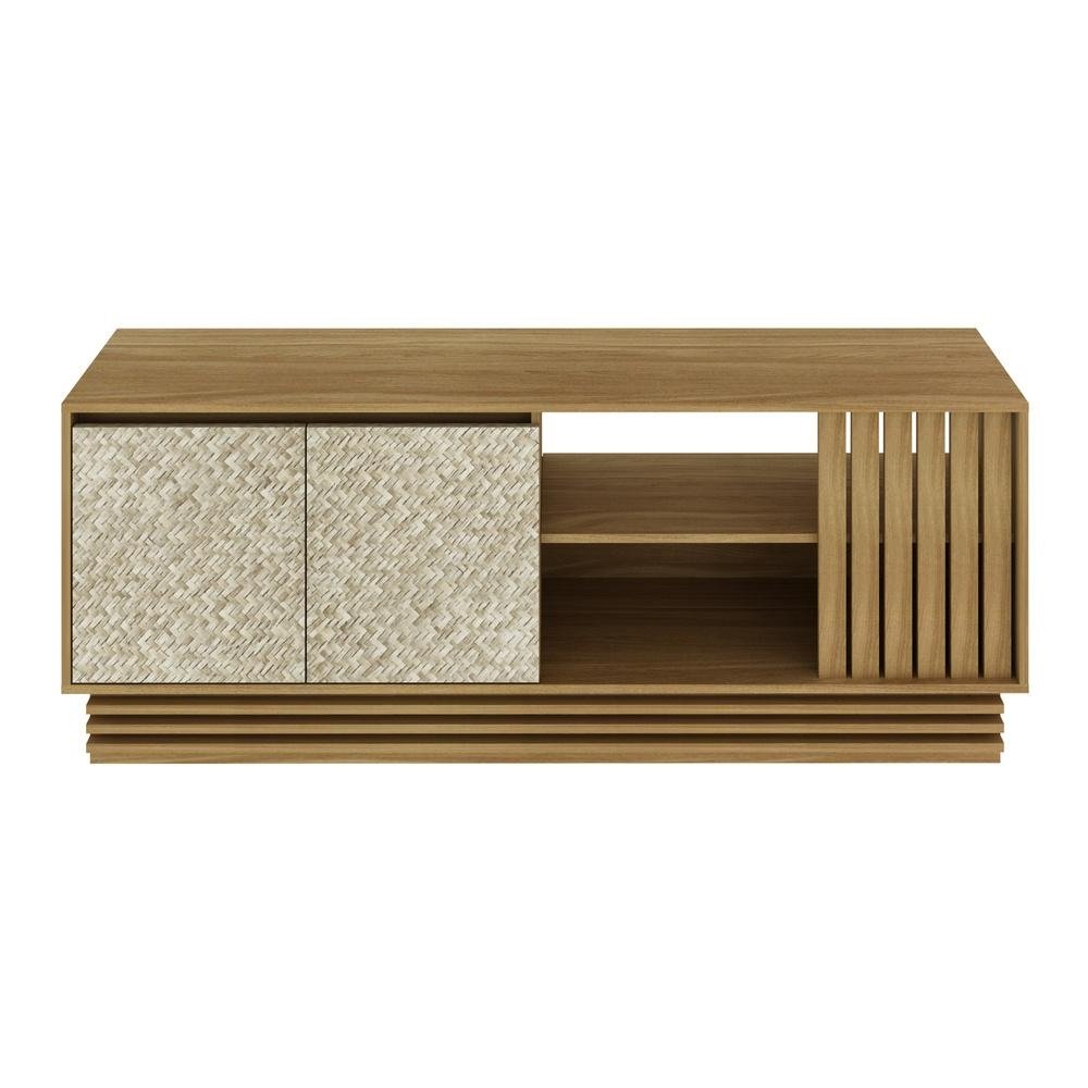 Rack TV 64" com 2 Portas Multimoveis CR45113 Natural/Palha