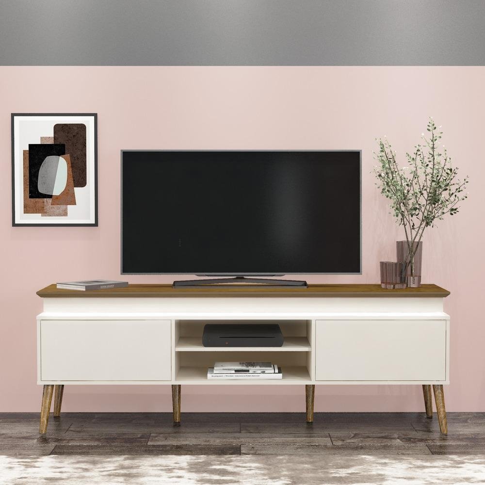 Rack TV 75" Retro com Led Multimoveis CR45172