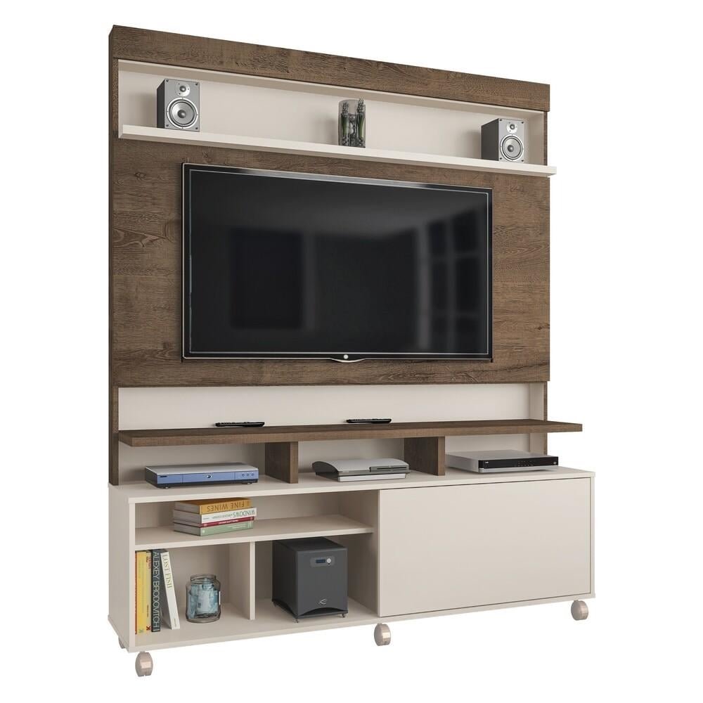 Rack com Painel TV ate 55" com Rodizios Multimoveis CR45215