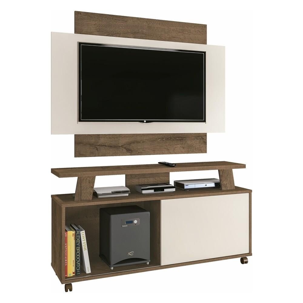 Rack com Painel TV ate 50" com Rodizios Multimoveis CR45220