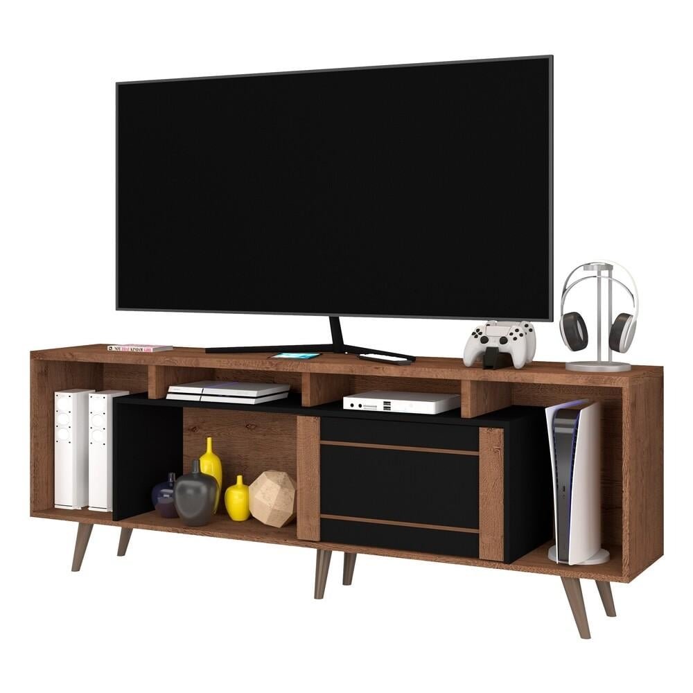 Rack TV ate 75" com 1 Porta e Pes Retro Multimoveis CR45224