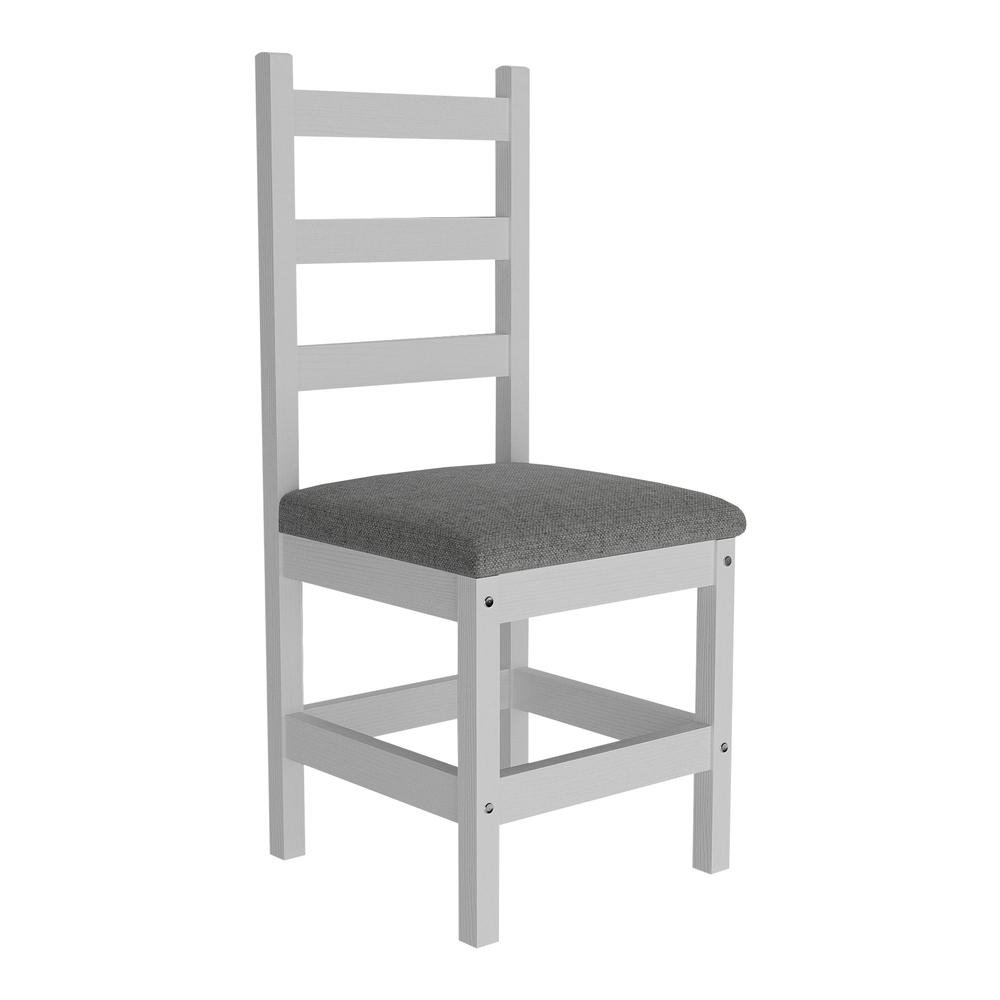 Conjunto com 2 Cadeiras de Jantar Madeira Macica Livia Multimoveis CR5092 Branco