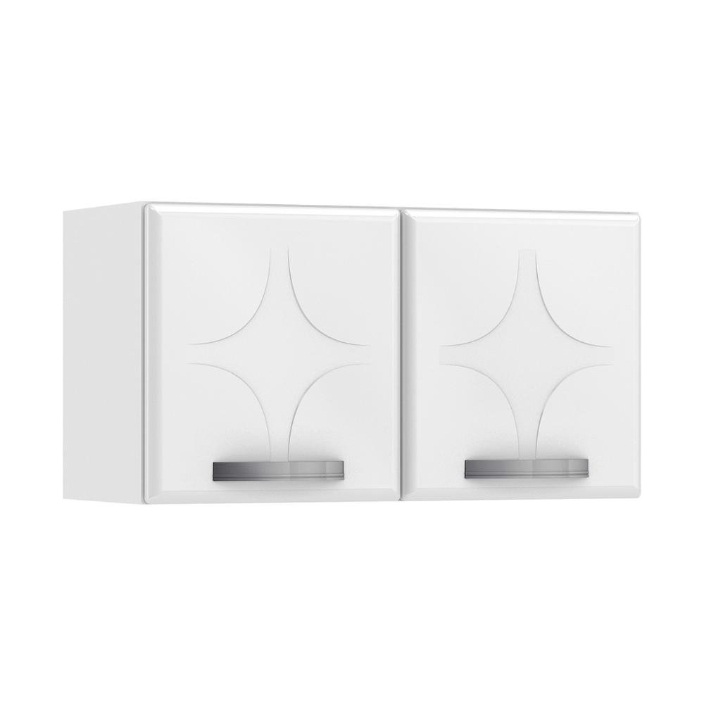 Armario de Cozinha de Aco Aereo 70cm Duplo Amanda Multimoveis CR6051 Branco