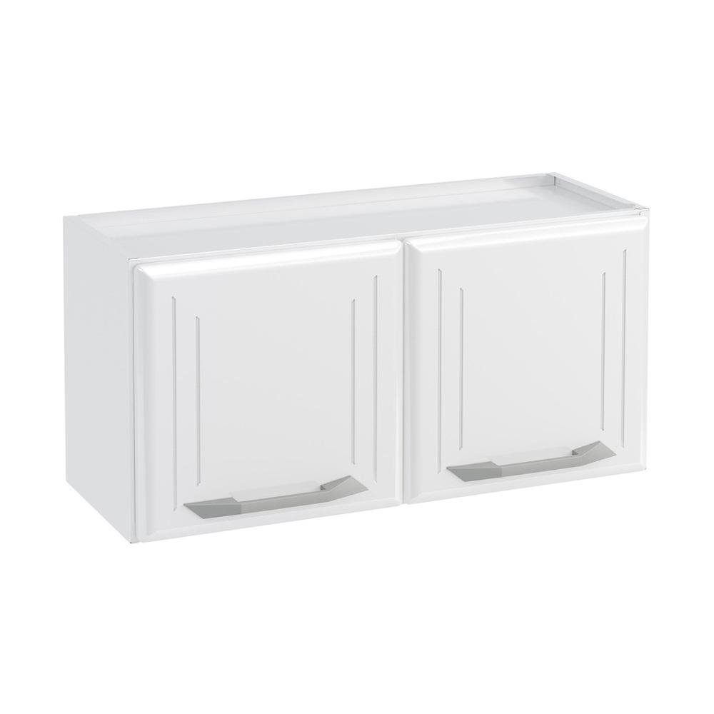 Armario de Cozinha de Aco Aereo Duplo 70cm Rose Multimoveis CR6086 Branco