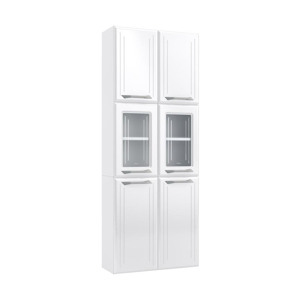 Paneleiro Duplo de Aco 70cm Rose Multimoveis Glass CR6099 Branco