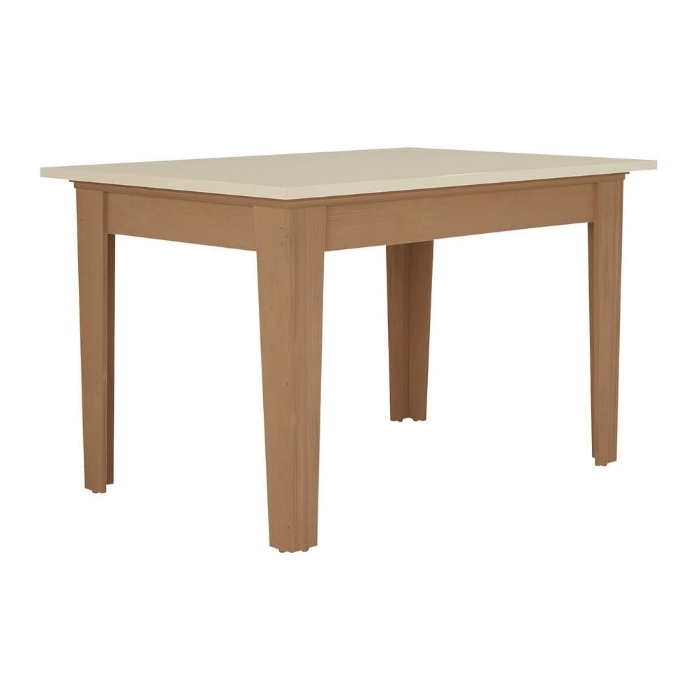 Mesa de Jantar 120 cm Rio Multimoveis EX2004 Madeirada/Off White