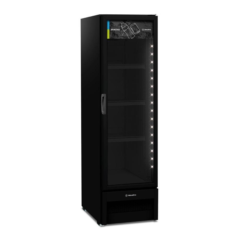 Expositor Vertical Metalfrio 343L 220V Slim 1 Porta Preto VB28R
