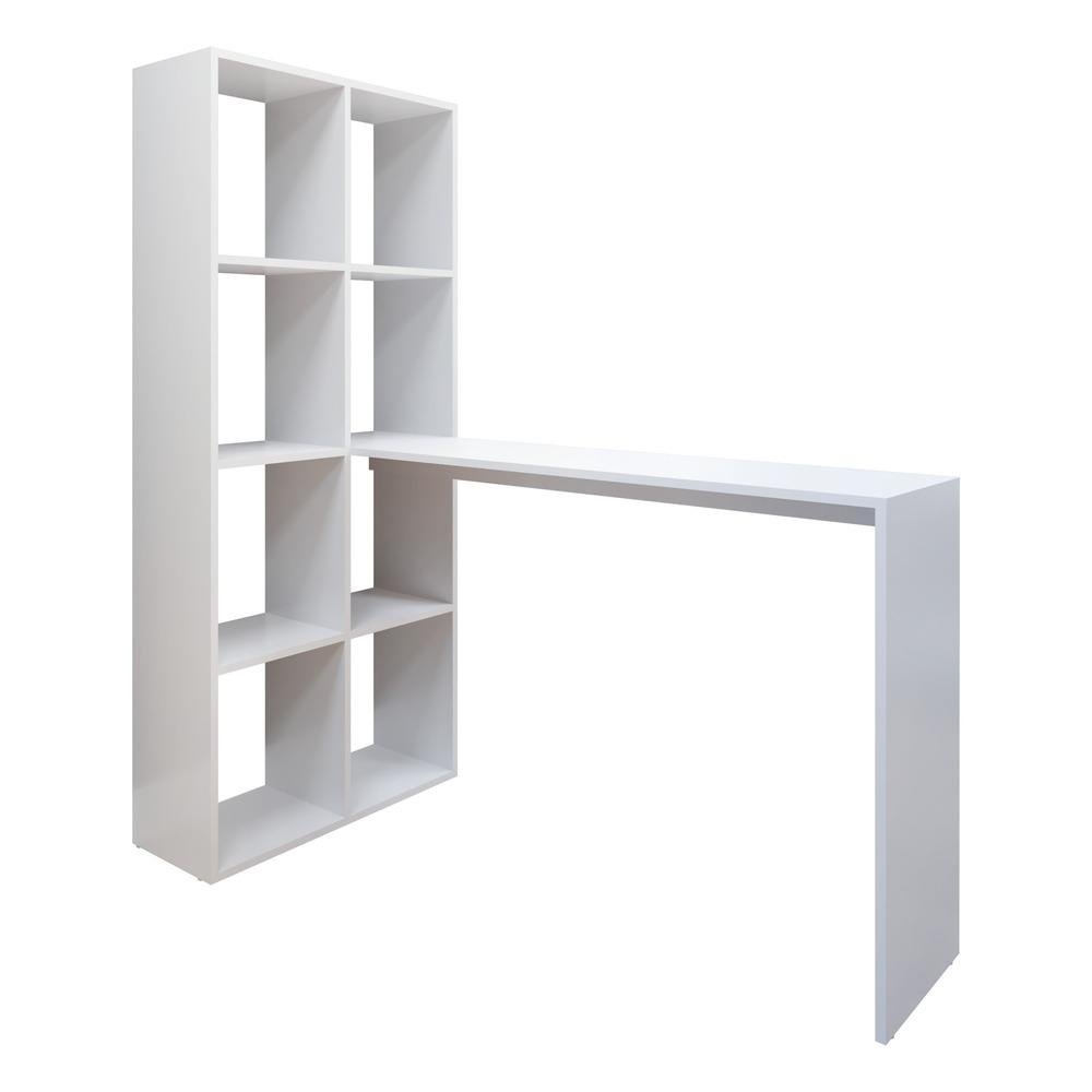 Escrivaninha com Estante Lateral Multimoveis FG2561 Branco