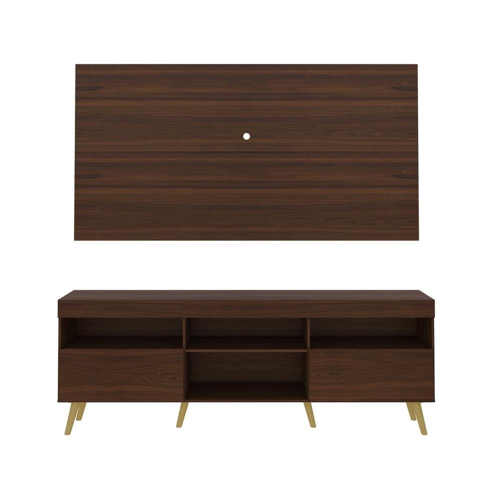 Rack Retro com Painel para TV ate 65" Multimoveis Florida FG3133 Madeirado/Natural