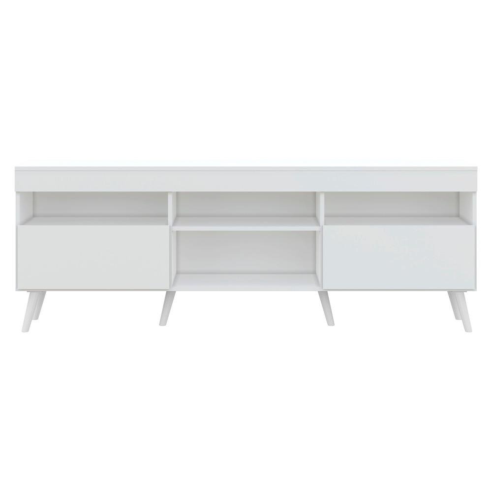 Rack Retro para TV ate 65" Multimoveis Paris FG3327 com 2 Portas Branco