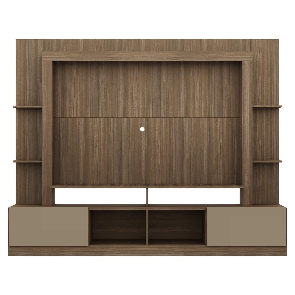 Estante com Suporte para TV ate 65" Multimoveis Oslo FG3386 Madeirada/Lacca Fume