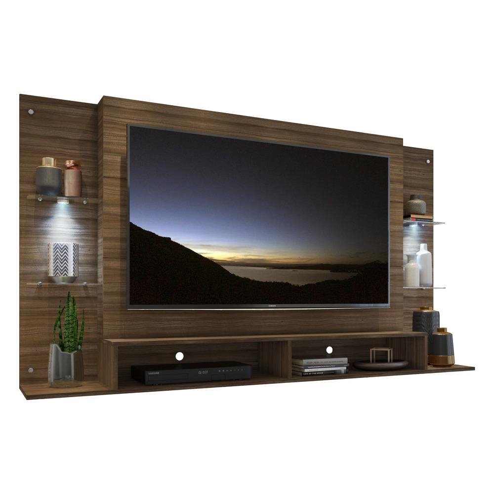 Painel com 2 Leds para TV ate 60" Multimoveis Vegas FG3394 Madeirado