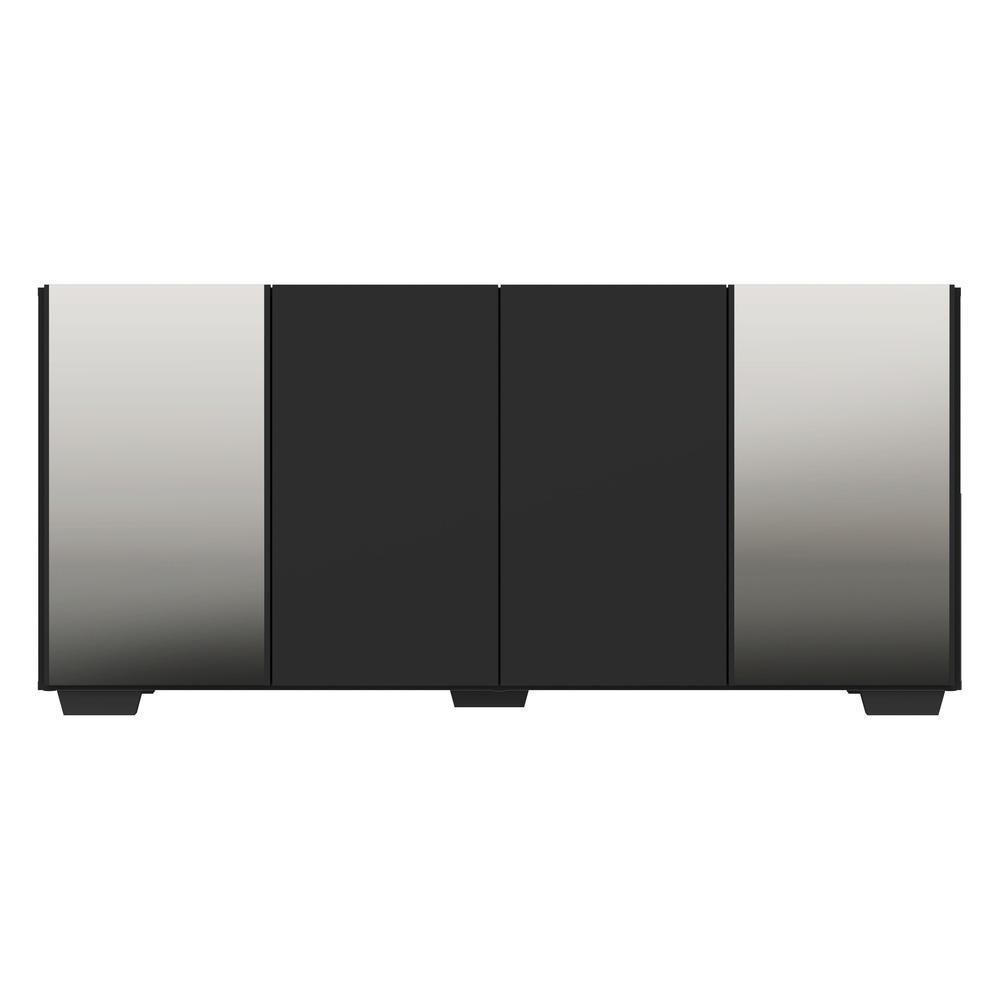 Aparador Buffet com Espelho Multimoveis Vegas FG3563 Preto