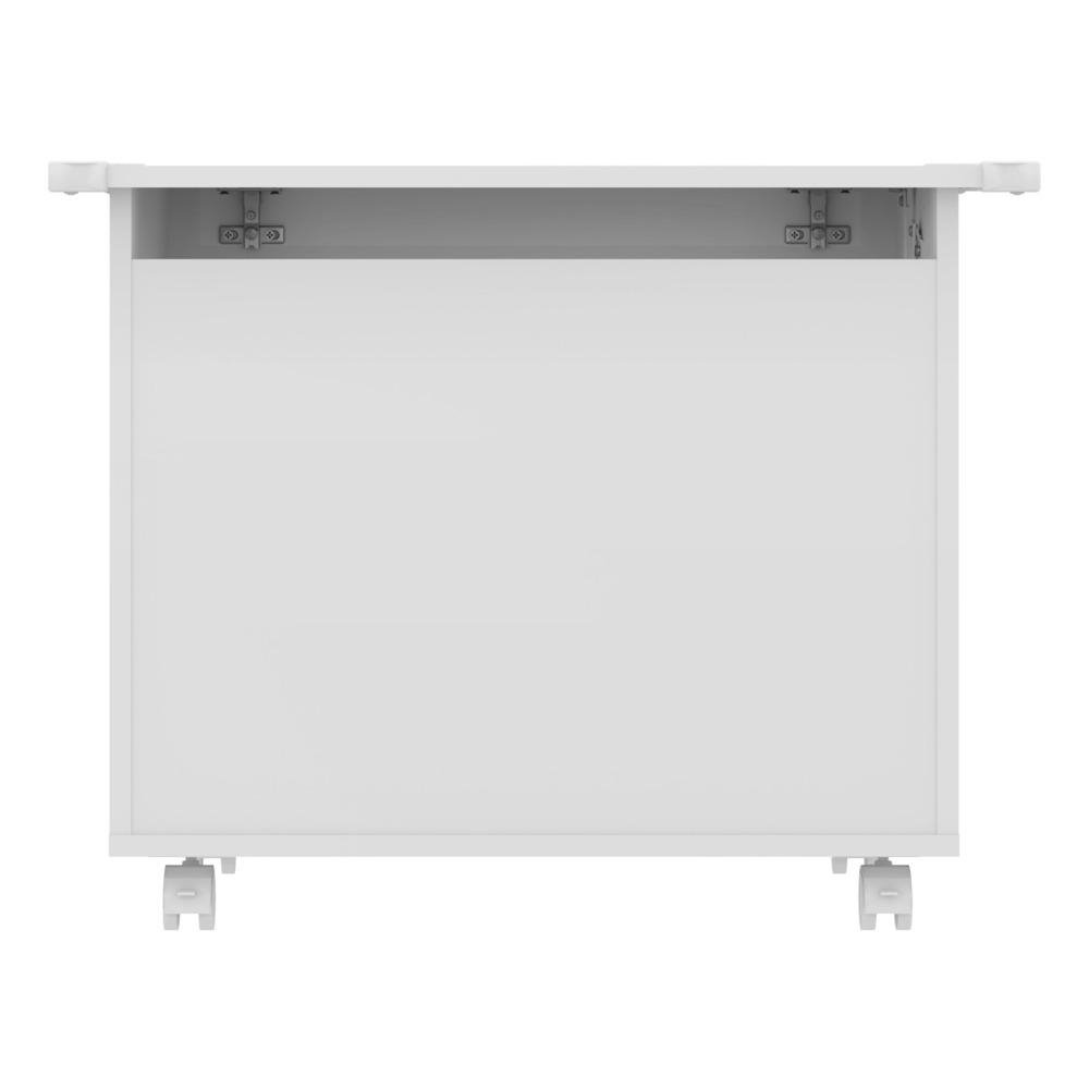 Caixa de Brinquedos Bau Organizador com Rodizios Multimoveis FG3637 Branco