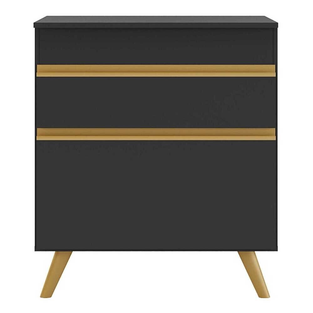 Balcao de Cozinha para Cooktop 70 cm Multimoveis Veneza GB 1 Porta 1 Gaveta Preto