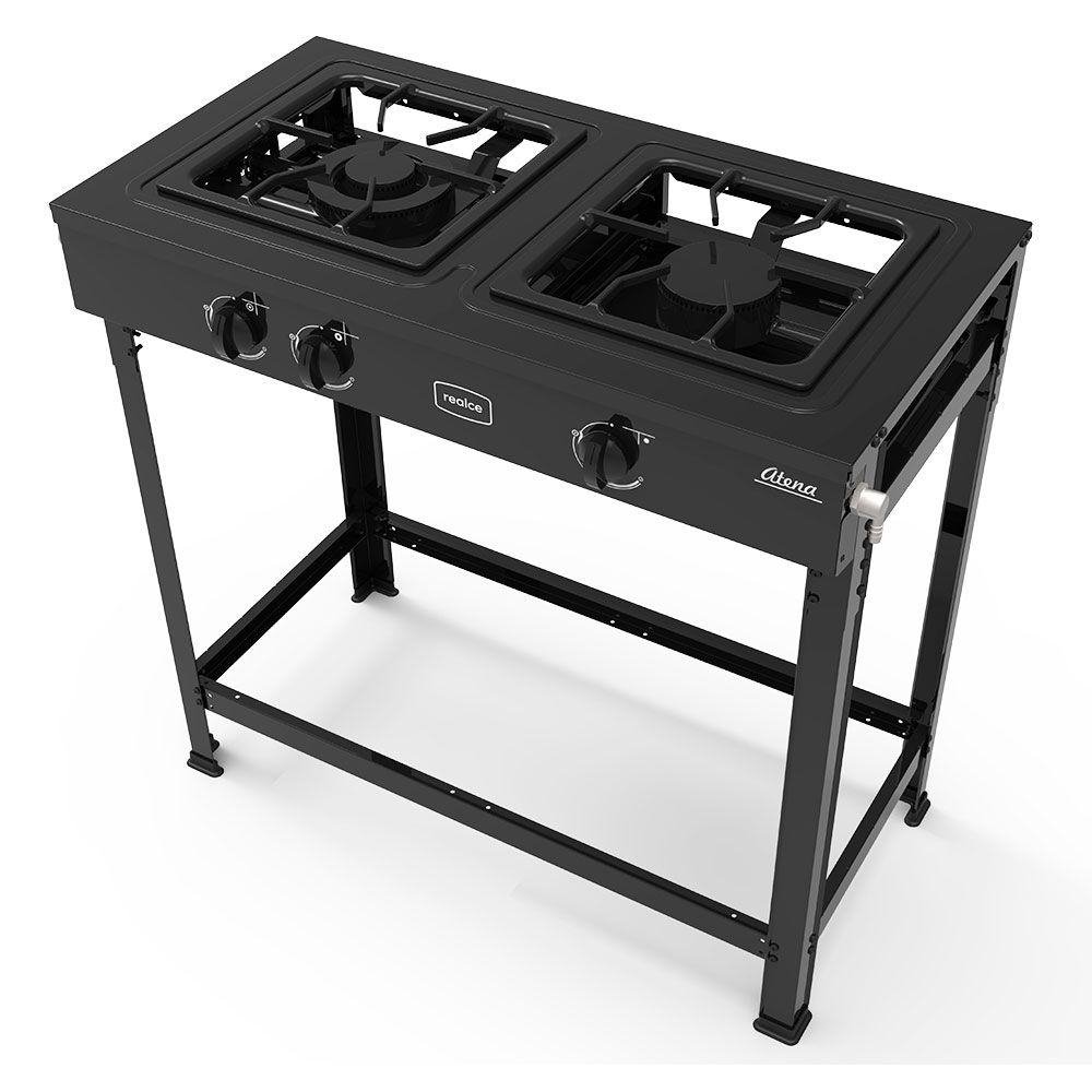 Fogao Industrial a Gas Realce Atena 2 Queimadores Preto 23430
