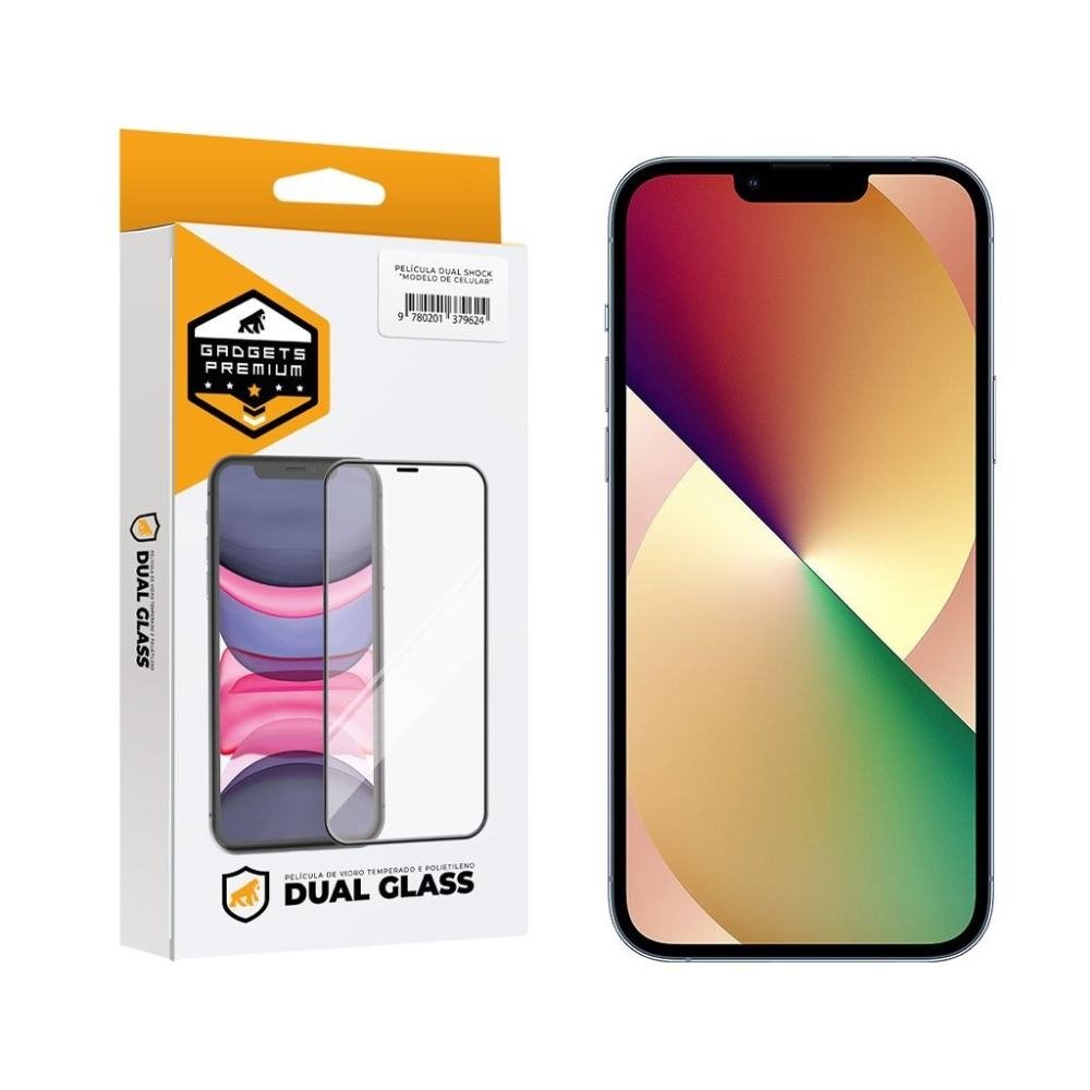 Pelicula Dual Glass para iPhone 13 Pro - Preto - Gshield