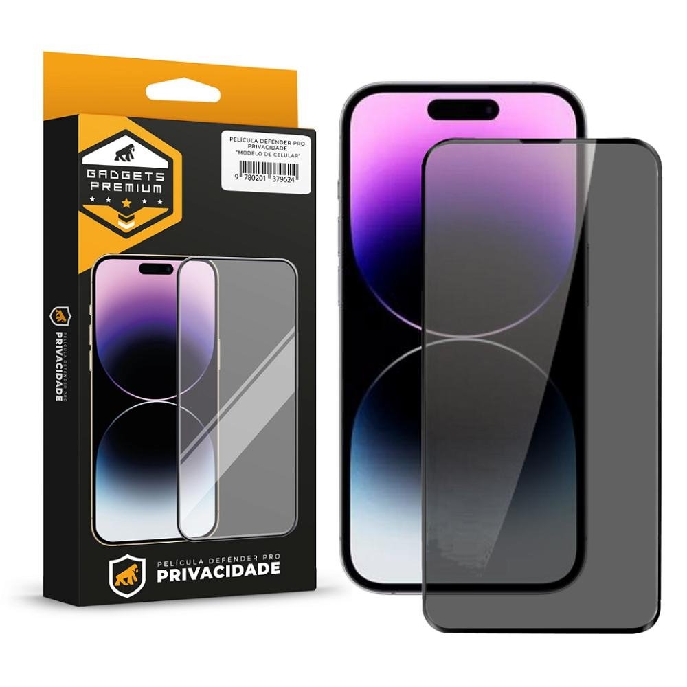 Pelicula para iPhone 14 Pro - Defender Pro Privacidade - Preta - Gshield
