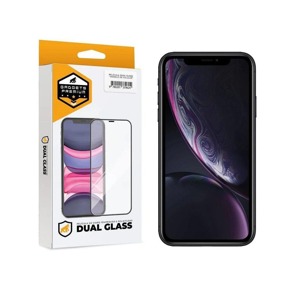 Pelicula para iPhone XR - Dual Glass Preto - Gshield