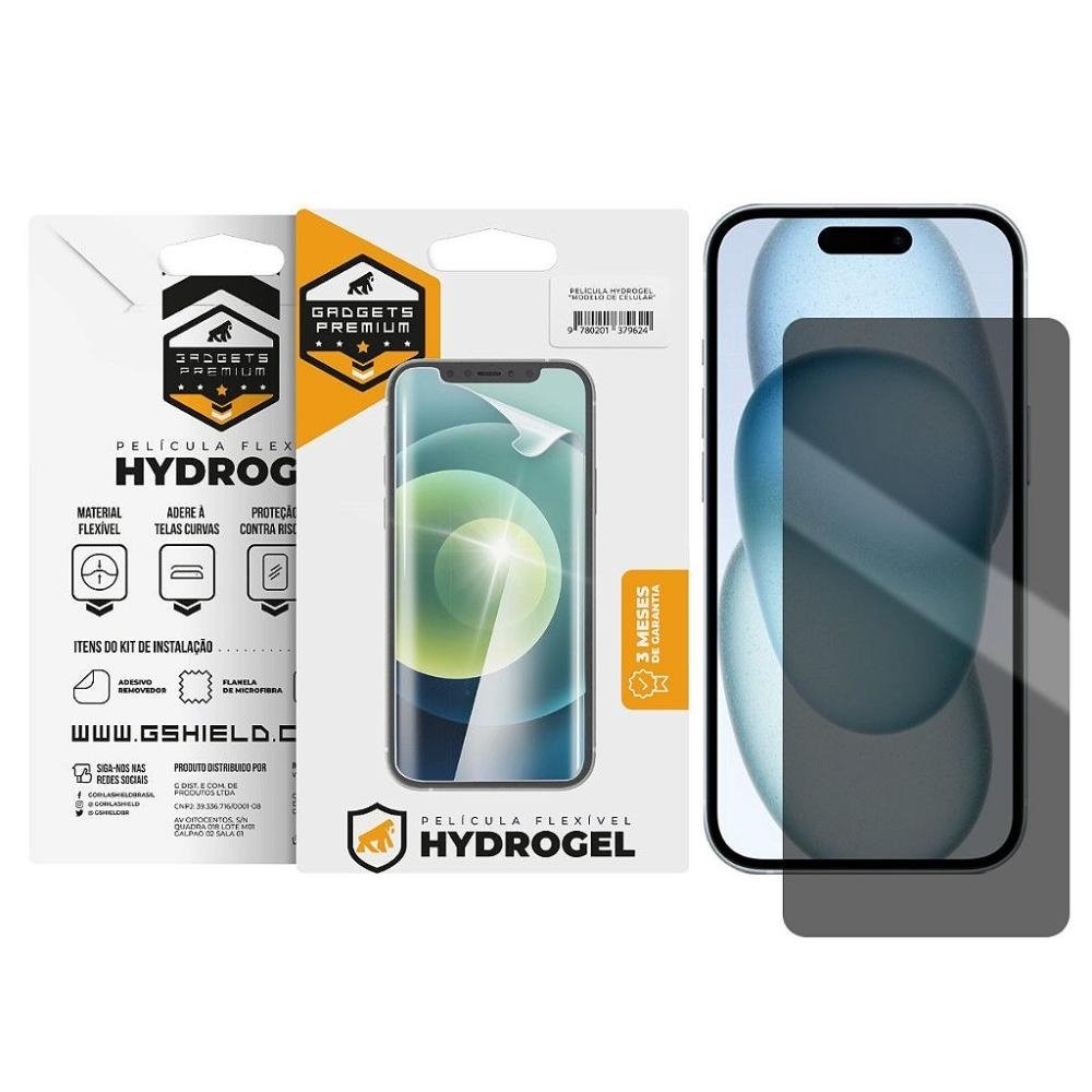 Pelicula para iPhone 15 - Privacidade Hydrogel - Gshield