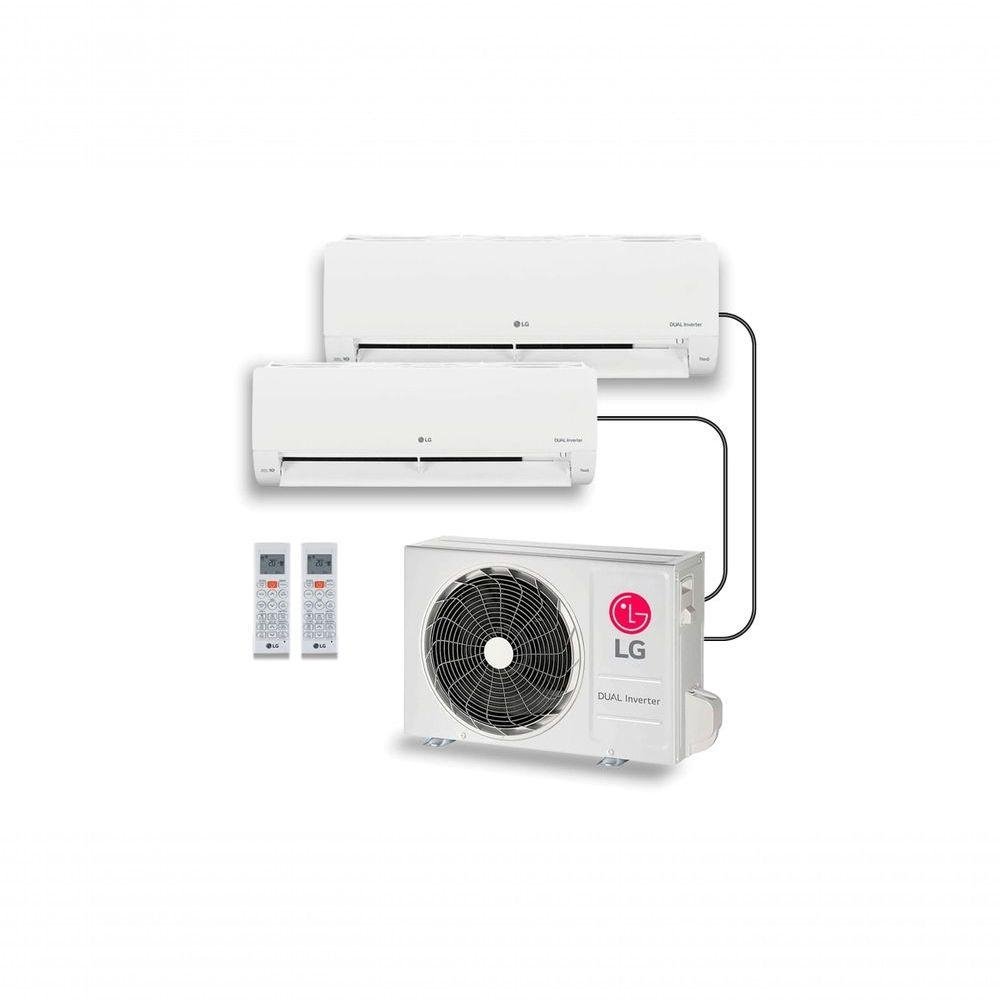 Ar Condicionado LG Dual Inverter Voice +AI Bi-Split Frio Evaporadoras 9.000+12.000 BTUs 22
