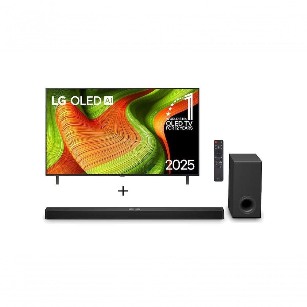 Imagem Combo Smart TV LG OLED AI B5 4K de 65 polegadas 2025 + Soundbar LG S90TY 5.1.3 Canais, 570