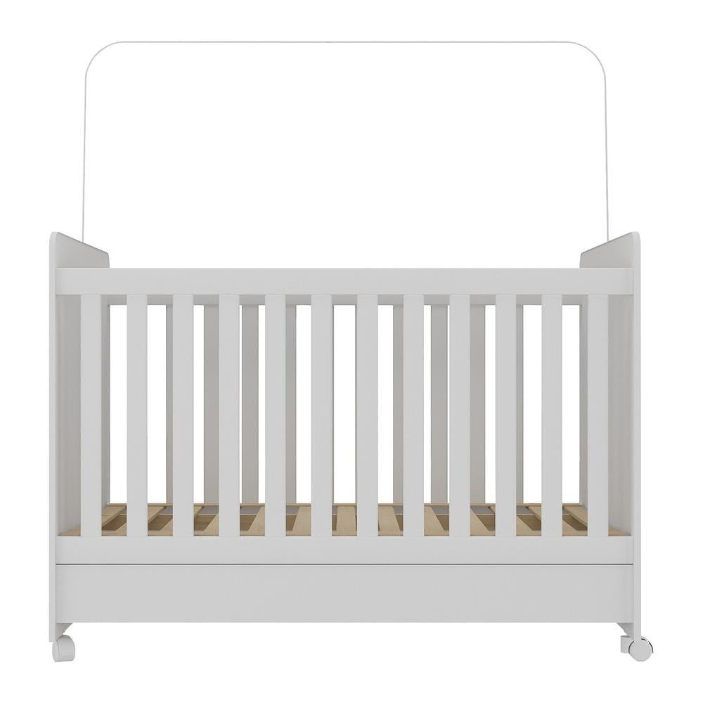 Berco Americano 3 em 1 com Rodizios para Colchao 70 x 130 cm Pimpolho Multimoveis Branco