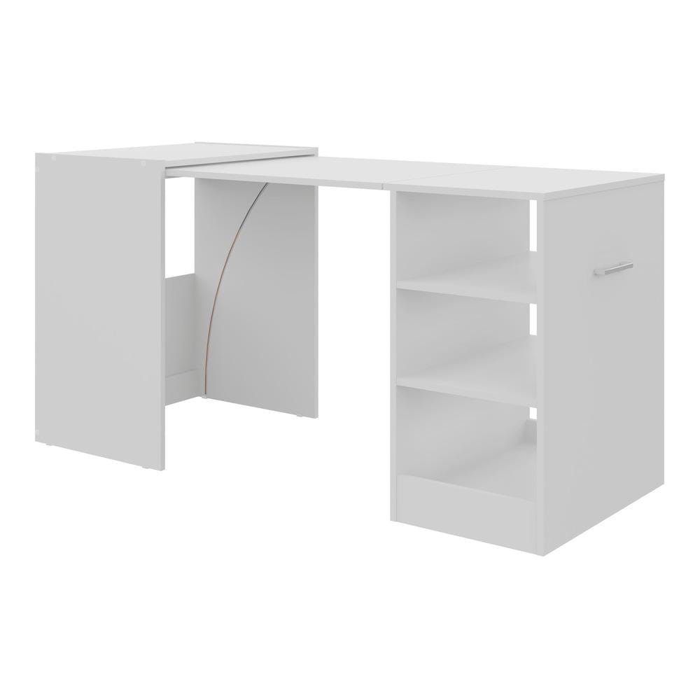 Aparador com Mesa Dobravel Cantinho do Cafe Ibiza Multimoveis Branco