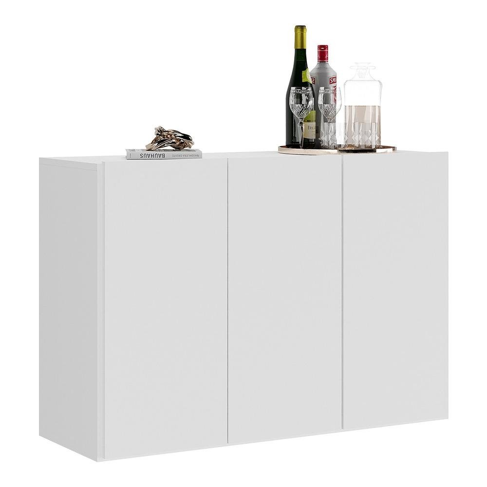 Aparador Buffet 3 Portas Veneza Multimoveis MP1007 Branco