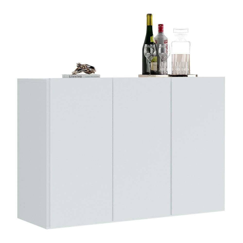 Aparador Buffet 3 Portas Suspenso Veneza Multimoveis MP1008 Branco
