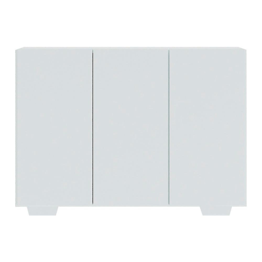 Aparador Buffet 3 Portas com Pes Quadrados Veneza Multimoveis MP1010 Branco