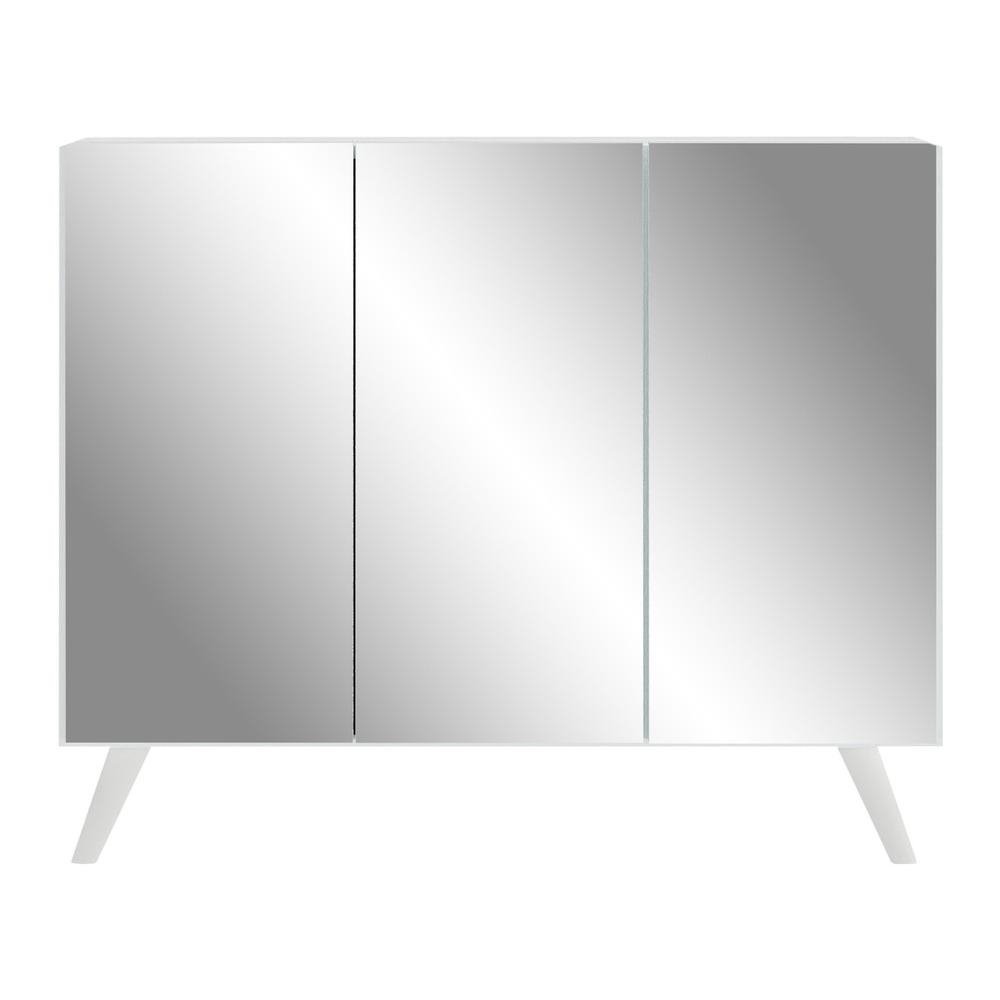 Aparador Buffet 3 Portas com Espelho Retro Vegas Multimoveis MP1013 Branco