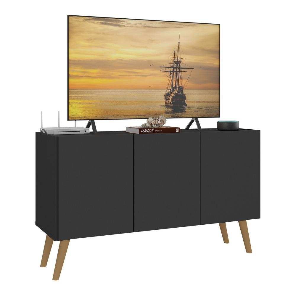 Rack Retro para TV ate 32 Polegadas com 3 Portas Multimoveis MP1067