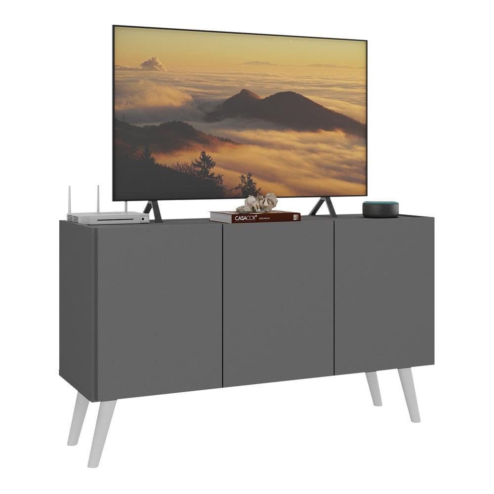 Rack Retro para TV ate 32 Polegadas com 3 Portas Multimoveis MP1067