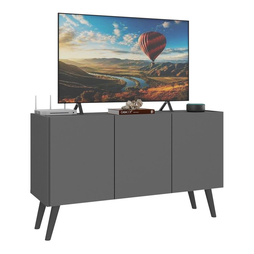 Rack Retro para TV ate 32 Polegadas com 3 Portas Multimoveis MP1067