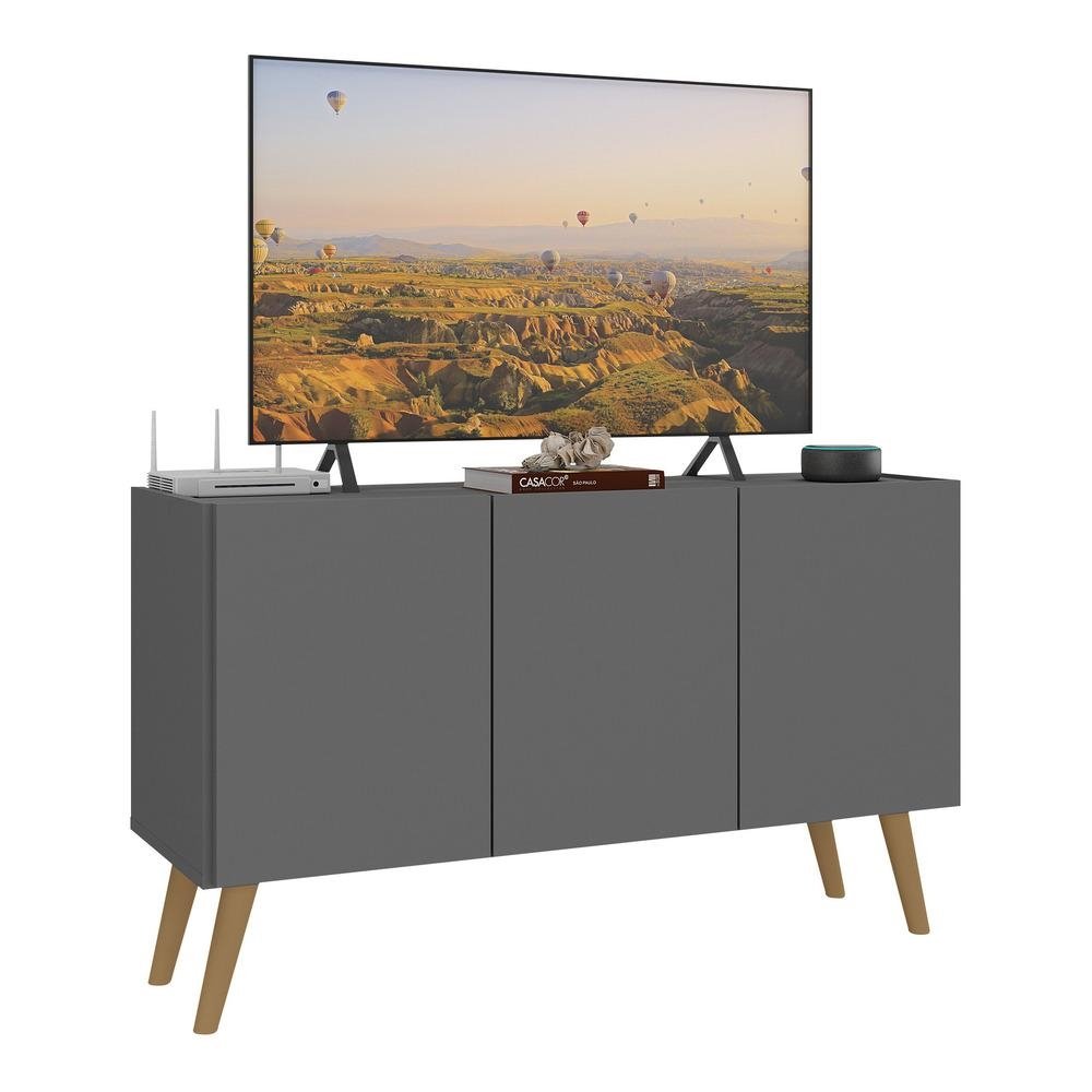 Rack Retro para TV ate 32 Polegadas com 3 Portas Multimoveis MP1067