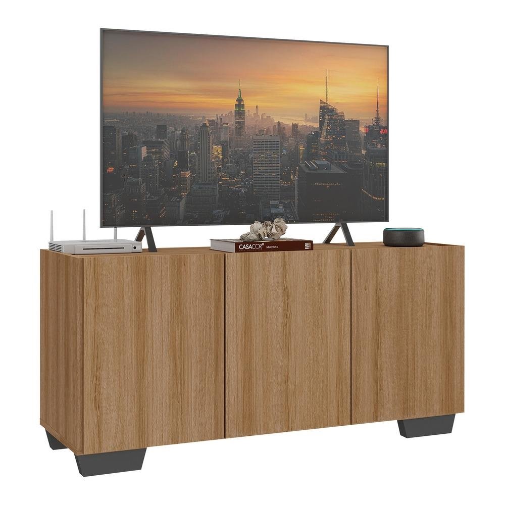 Rack para TV ate 32 Polegadas com 3 Portas Multimoveis MP1068
