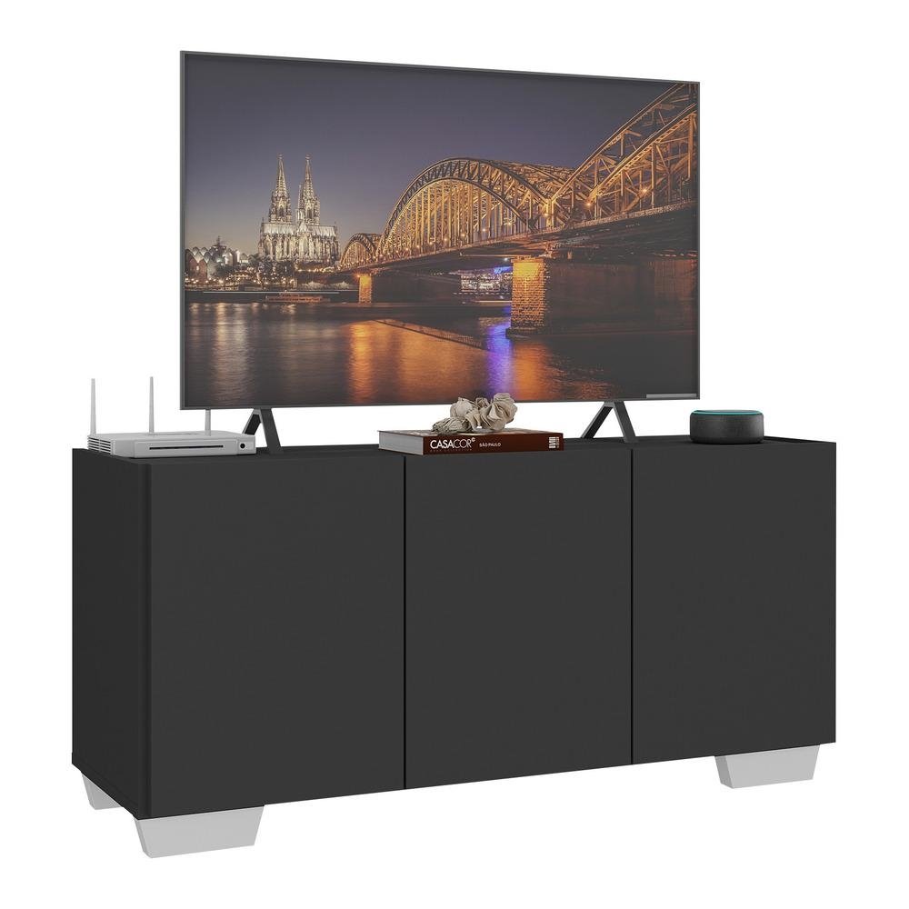 Rack para TV ate 32 Polegadas com 3 Portas Multimoveis MP1068