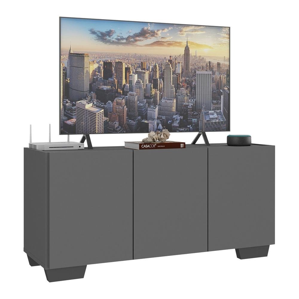 Rack para TV ate 32 Polegadas com 3 Portas Multimoveis MP1068