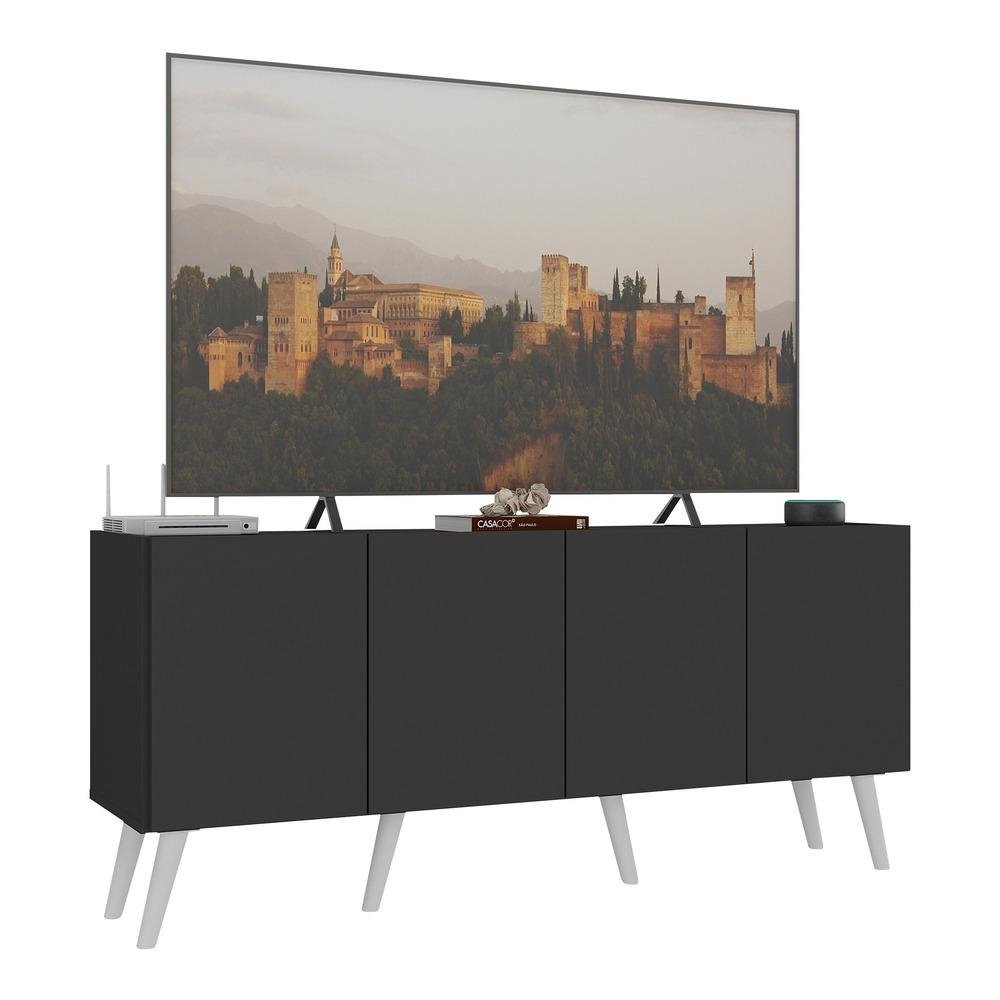 Rack Retro para TV ate 50 Polegadas com 4 Portas Multimoveis MP1071