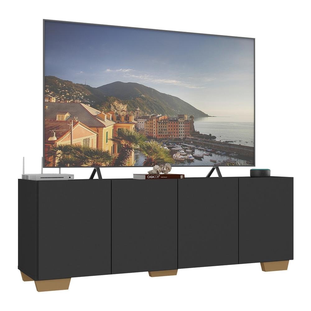 Rack para TV ate 50 Polegadas com 4 Portas Multimoveis MP1072
