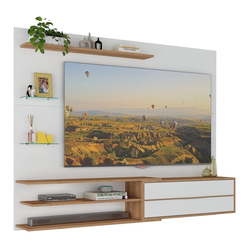 Painel com Suporte para TV ate 65 Polegadas 1 Porta e Prateleiras Multimoveis MP1073